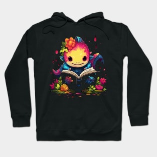 Axolotl Reads Book Hoodie